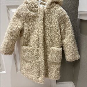 GAP Cream Kids Sherpa Puffer Coat